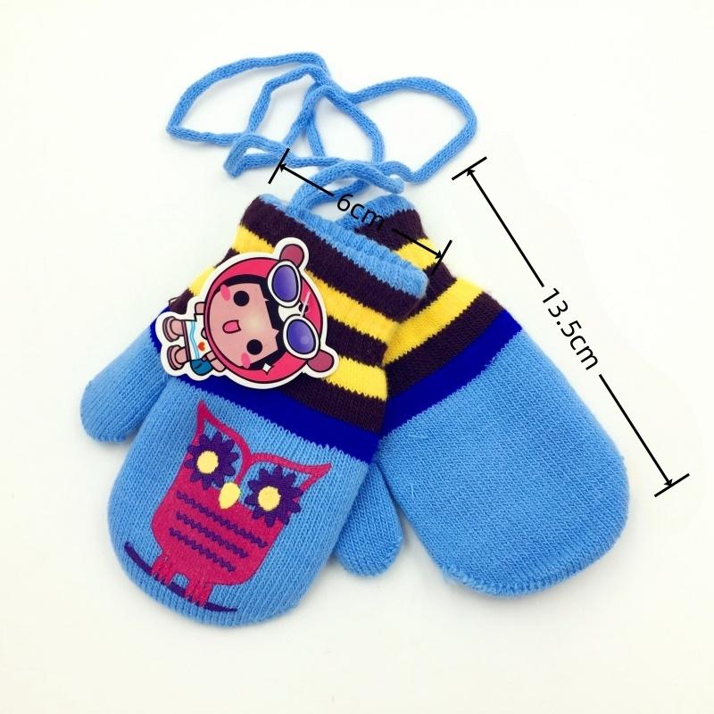 Зимние детские перчатки Dualswish, теплые варежки, детские перчатки с длинными пальцами для детей 2–5 лет, детские перчатки с подвесным воротником