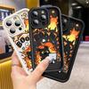 Чехол для Apple iPhone 11 15 Pro Max 14 Plus 13 12 16 Ударопрочный Силиконовый Funda Чехол для телефона Мультяшный Черный Кот Взрыв