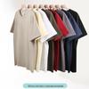 Unisex Heavyweight Pure Cotton Solid Color Short Sleeve Round Neck T-shirt