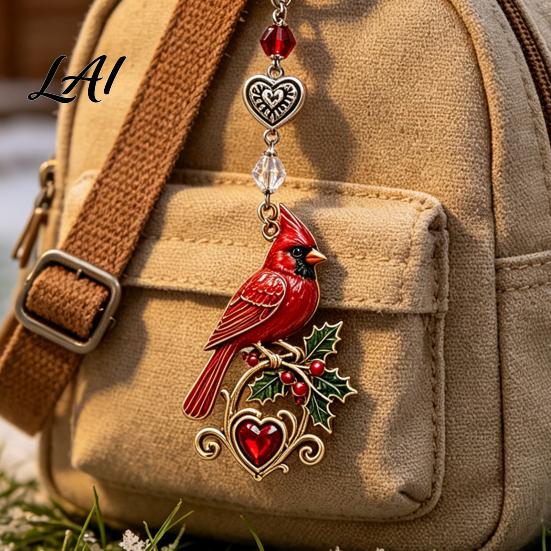 Christmas Themed Bag Tag Keychain with Blessing Greeting Card Vintage Metal Tree Pendant Charm Pendant Holiday Accessory Meaningful Gift