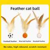 Cat Toys Self-Hi Ball Feather Elastic Ball Cat Stick Cat Self-Hi Dog Interactive Toys Pet Supplies