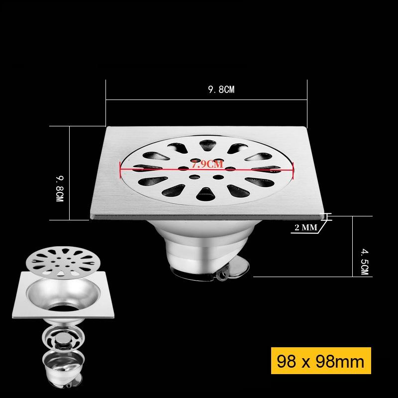Stainless Steel Floor Drains Anti-odor Drainer Shower Strainer Cover Washing Machine Ground Leakage Kitchen Bathroom Hardware