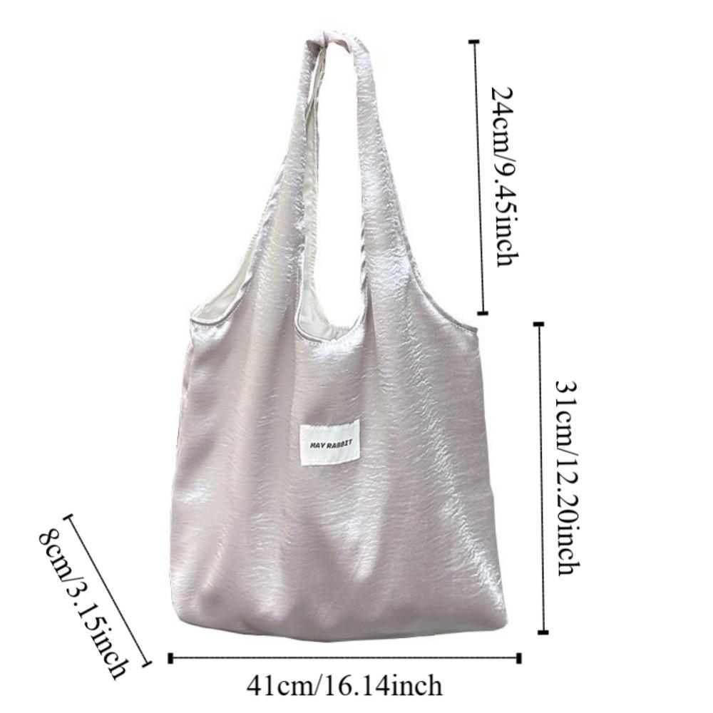 Luxury Simple Shoulder Bag Elegant Underarm Shopping Bag Fashion Design Satin Silk Tote Bag Casual