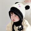 Bear Knitted Hat Cartoon Ear Protection Hat Cute Baby Plush Hat  Kids