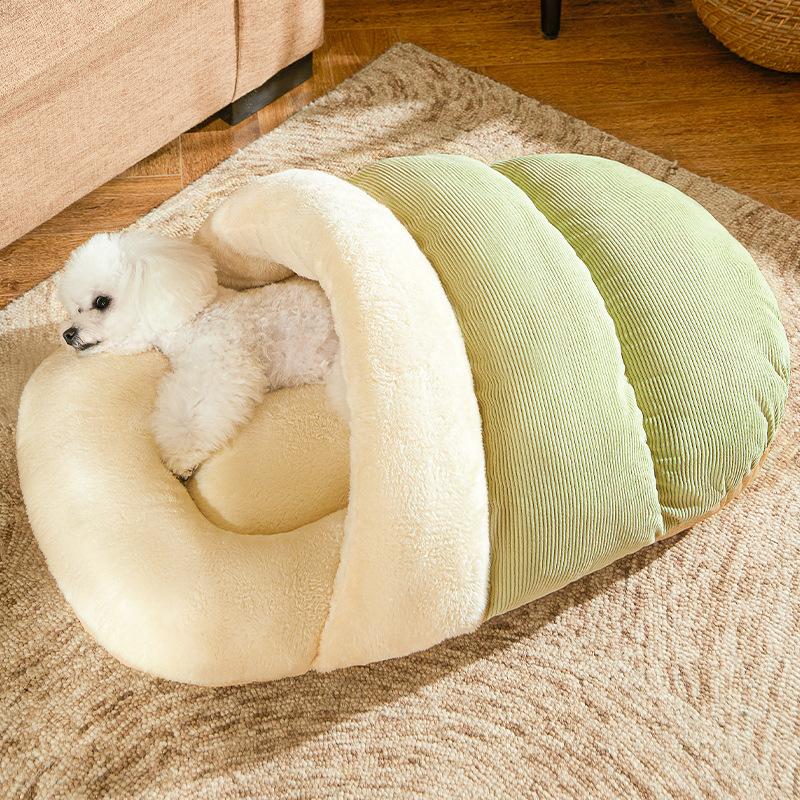 Зимняя теплая собачья будка, тапочки для собак, будка для маленьких и средних собак, плюшевый коврик для сна, теплая будка для домашних животных