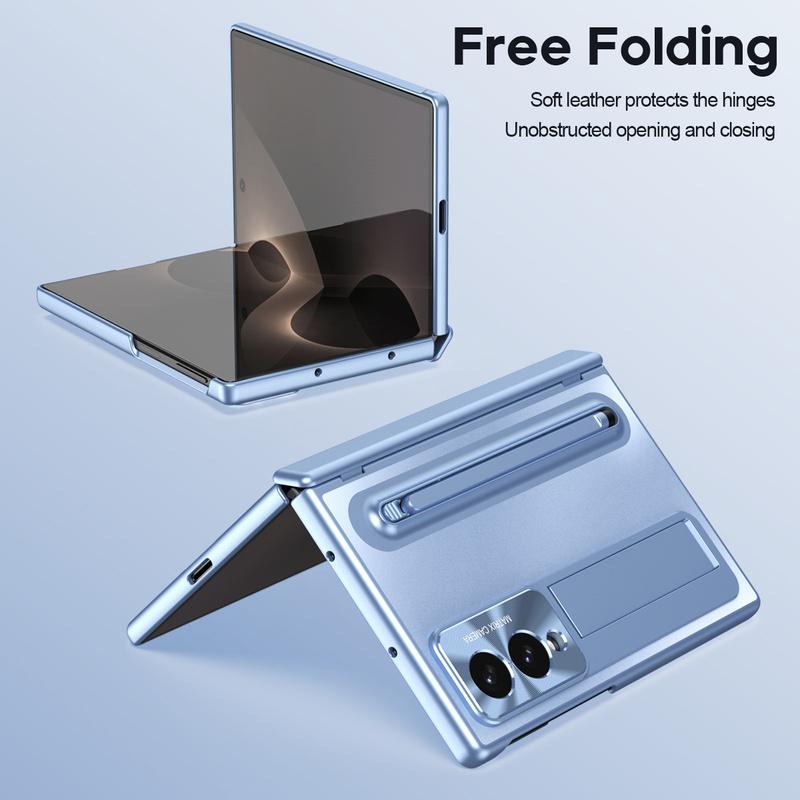 For Samsung Galaxy Z Fold 8 Wide 5G With Touch Pen Screen Glass Film 360 Full Protection Hinge Stand Fold Shockproof Cover