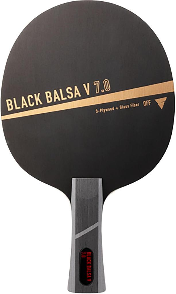 Victas Настольный теннис Атакующая черная ракетка Balsa V 310454, хватка shakehand, 7.0, flared
