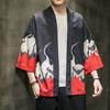 2025 Summer Men Harajuku Chinese Style Robe Men Print Kimono Streetwear Tops Men Women Cardigan Yukata Male Sunscreen Shirts