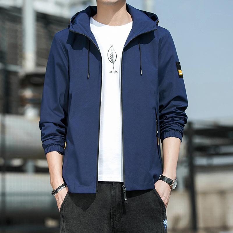 Весенняя куртка мужская куртка с капюшоном молодежная модная тонкая удобная куртка для спорта на открытом воздухе и отдыха ветровка
