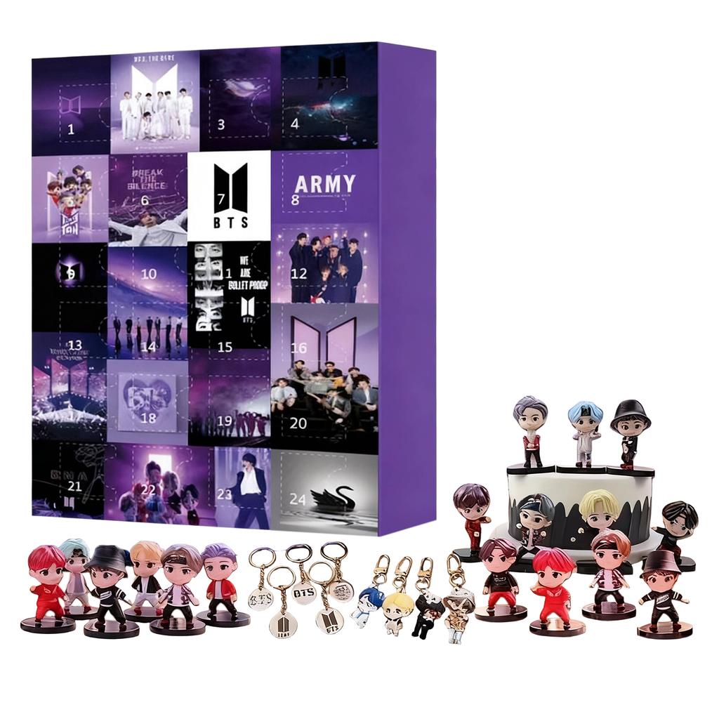 3D Плоский Акриловый Мистери Бокс 24шт Подвеска с Коробкой в Виде Самолета Забавный Рождественский Календарь Обратного Отсчета