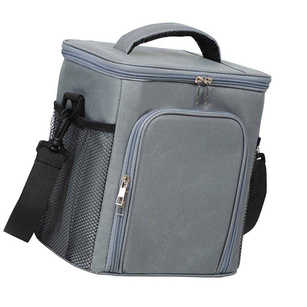 Insulated Bag Large Capacity Oxford Cloth Aluminum Foil Adjustable Shoulder Strap Portable Picnic Me