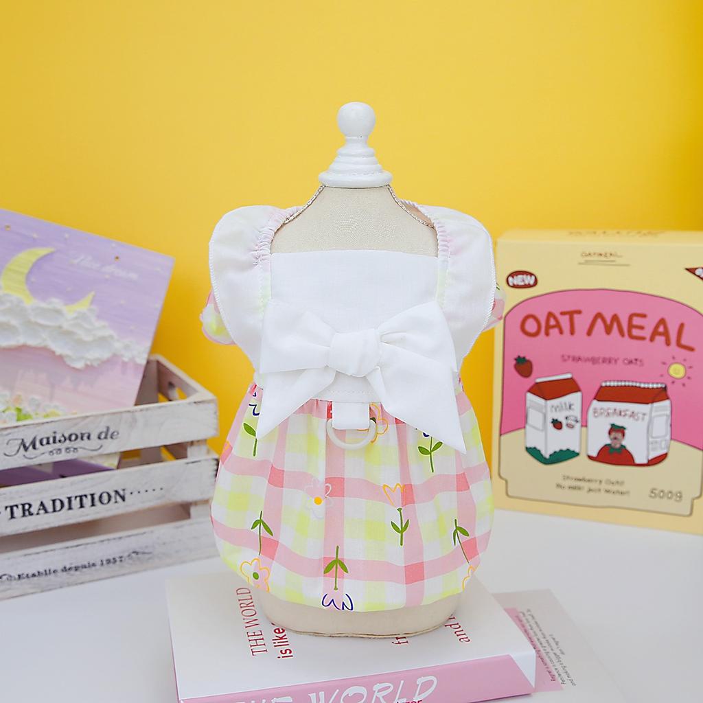 2023 Spring and Summer Dog Skirt Pet Clothes Installed Teddy Schnauzer Small Dog Bichon Fresh Field Skirt Wholesale Pet Clothes