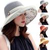 Women Mesh Sun Hats Summer Beach UV UPF Packable Wide Chin Strap