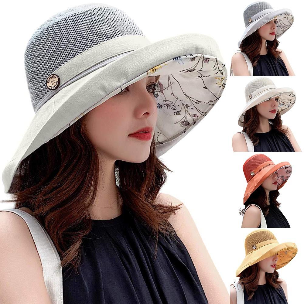 Ladies' Classic Fisherman'S Hat Breathable Mesh Sunscreen Lining Printed Foldable Upf Hats Holiday Travel Hiking Sunshade Hat