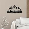 Mountain & Forest Metal Wall Art – Hill & Trees Design, Nature-Inspired Wall Decor, Elegant Metal Hanging for Home Decoration