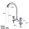 HUANGCHAO Латунный смеситель для раковины с двумя ручками, монтируемый на столешницу, с изогнутым изливом