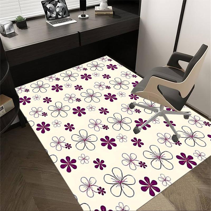 1PC Flower Pattern Non-Slip Floor carpet, suitable for Office, bedroomand playrooms. It can also be used as a sofa footrest cover-T31