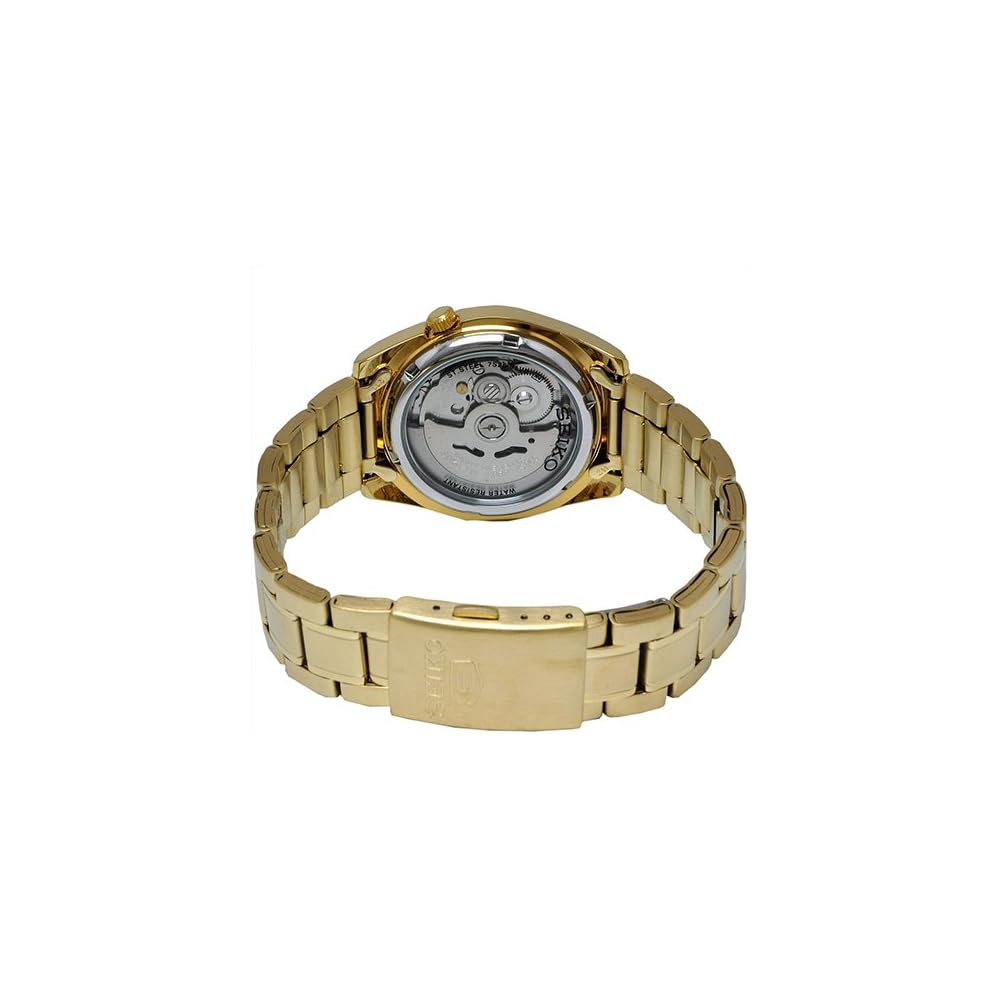 Seiko Seiko5 SNKL58K1 Mechanical Men's Watch Gold White Stainless Steel Band