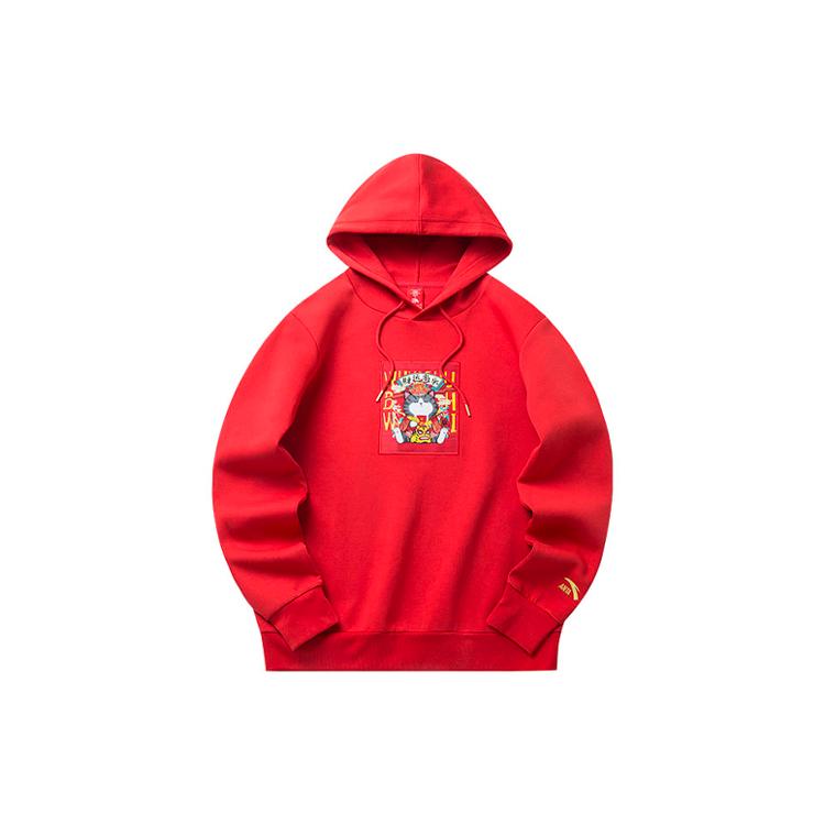 ANTA X My King Mansleep Life Collection Sweatshirts Unisex Red Hooded Moderate Regular 152218718-6