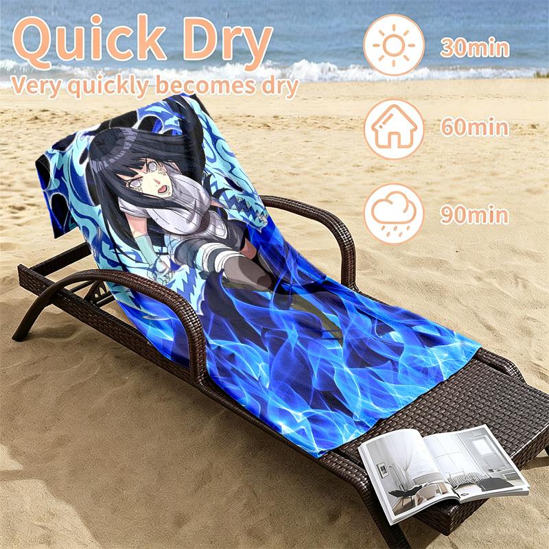 Hyuga Hinata Beach towels also serve as bath towels summer essential a musthave for the outdoors the beach and the pool