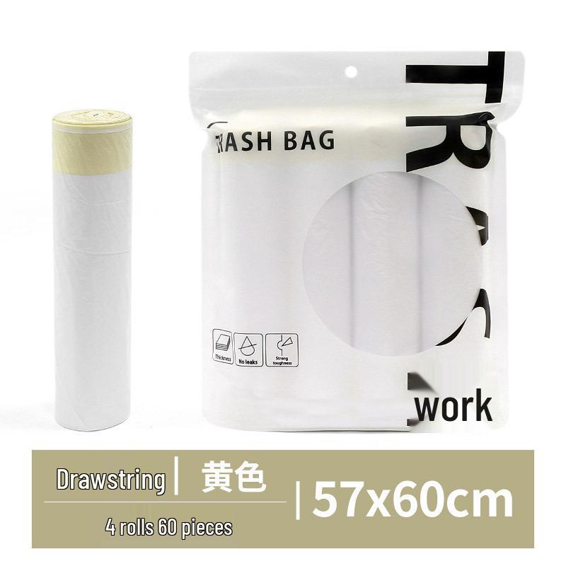 Drawstring Garbage Bags for Kitchen, Hotel, and Household Use - Portable and Thickened for Waste Classification