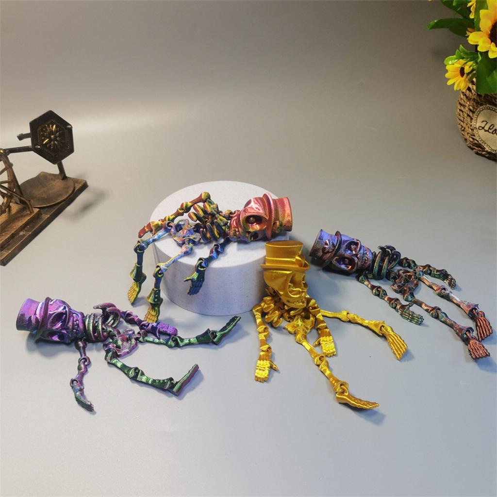 3D-печатный подвижный скелет, игрушки-скелеты, украшения для дома, комнаты, автомобиля, настольные украшения, подвижные суставы, подвижные и подвижные игрушки-скелеты