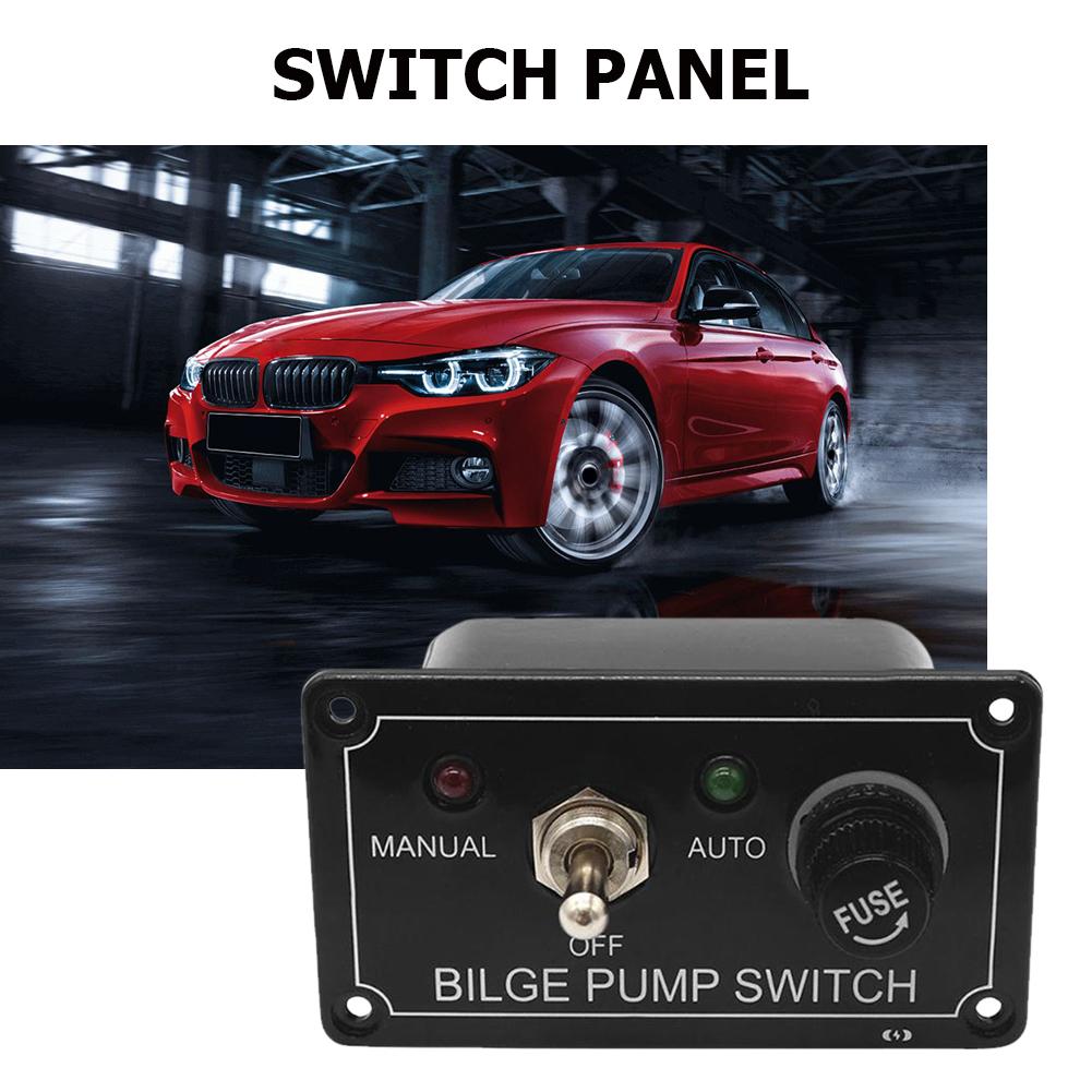 3 Way Marine Pump Switch Panel DC 12V Fused Marine Bilge Pump Switch Panel Manual-Off-Auto Switch for Yacht Camper Truck Boat RV