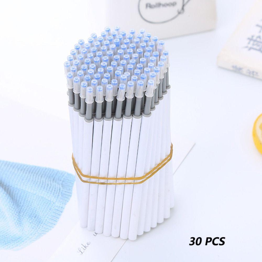30 шт. Гелевая ручка с большим запасом чернил, 0,5 мм, Универсальный пишущий инструмент, Нейтральный стержень, Учебные принадлежности