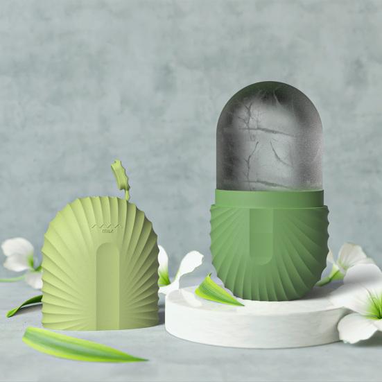 Силиконовая форма для ледяного ролика для уменьшения отечности и подтяжки лица. Овальная форма для ледяных шариков. Герметичный массажный ролик для лица для ухода за кожей. Женский косметический инструмент.