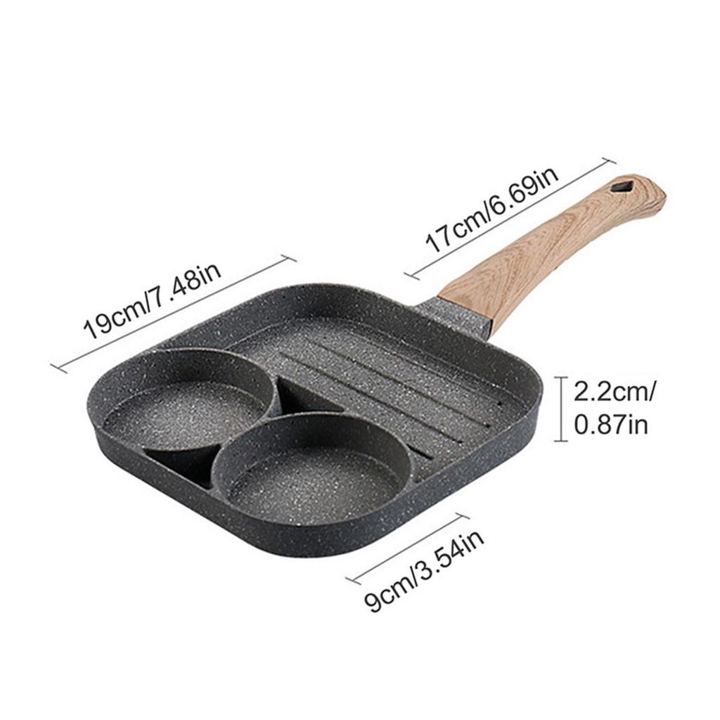 Сковорода для яиц с 3 чашками, жареный стейк, сковорода для завтрака, плита для домашней кухни, инструмент для приготовления пищи