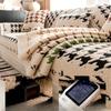 Winter Houndstooth Sofa Cushion Non-Slip Thickened High-Grade Plush Cushion Winter Sofa Cover Towel