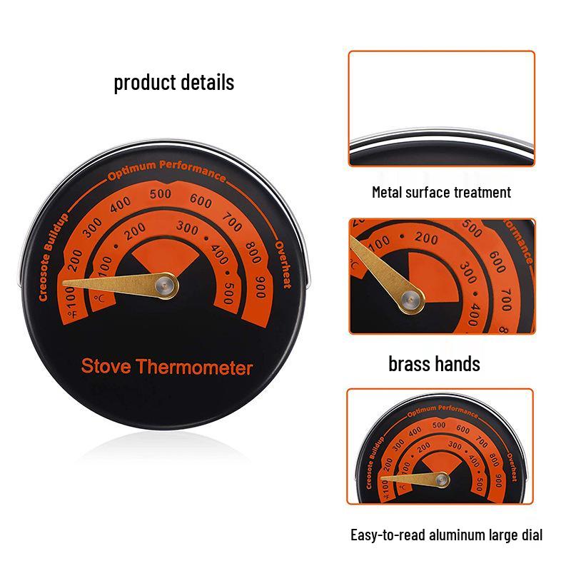 Black Heat-Powered Fireplace Fan for American Style Indoor & Outdoor Use