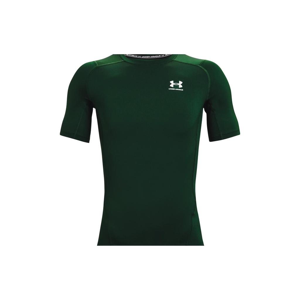 Under Armour Retro Solid Color Letter Print Round Neck Moisture Wicking Short Sleeve T-Shirt Men Tops 1361518-301