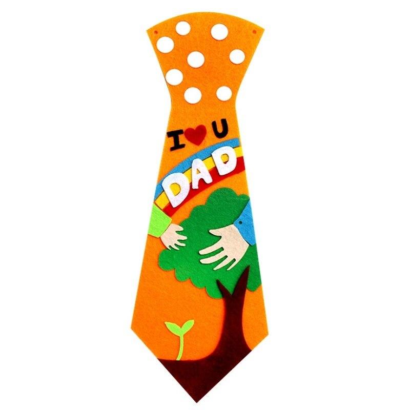 Children DO-IT-YOURSELF Ties Crafts Kindergarten Handmade Tie Educational Toys Fathers Day Birthday Gifts Non Woven Clothing