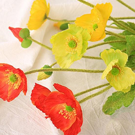 Искусственный цветок со стеблем, реалистичный центральный элемент для домашнего офиса, свадебный искусственный цветок