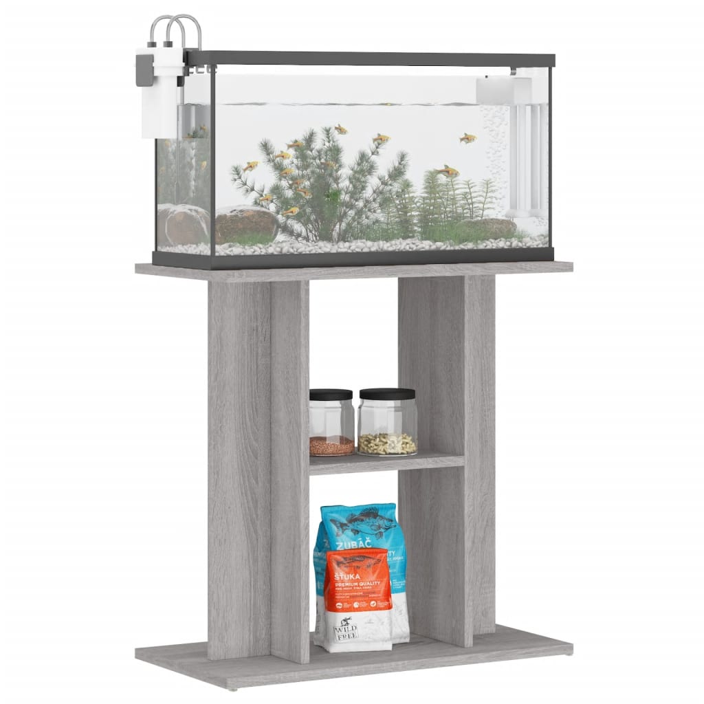 Aquarium Stand Gray Sonoma 60 x 30 x 60 cm Particleboard