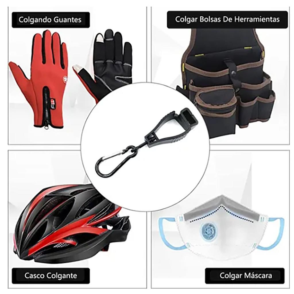 10 шт. держателей для рабочих перчаток, черные, пластиковые, легкоочищаемые, портативные, многоразовые, компактные, зажимы для захвата перчаток