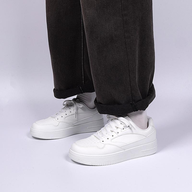 Global Fashion Versatile Board Shoes ZHQ-HY891 Spring Men's Breathable Lightweight Shoes Men's Thick-soled Height-increasing White Shoes