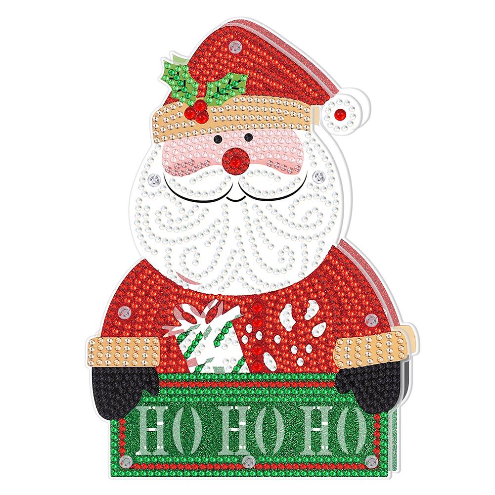 DIY Алмазная картина Светодиодная лампа Рождественская елка Снеговик Двухсторонняя дрель Ночной светильник Искусство Ремесла Лампа Фестиваль Рождество Домашний Декор