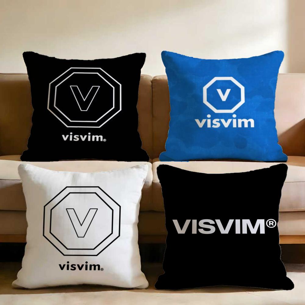 Brand Design V-Visvim Cushion Cover Multi-Scene Pillow Cover for Home & Car - Reversible, Soft & Durable for Daily Use