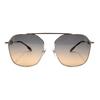 B. MONOGRAM Logo Pattern Collection Trendy Cool Sunglasses 3124 Women's Silver