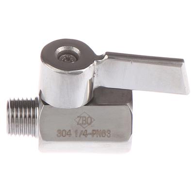 Шаровой кран из нержавеющей стали 304 1/4" дюймов Npt наружная резьба X внутренняя резьба Маленький мини-клапан