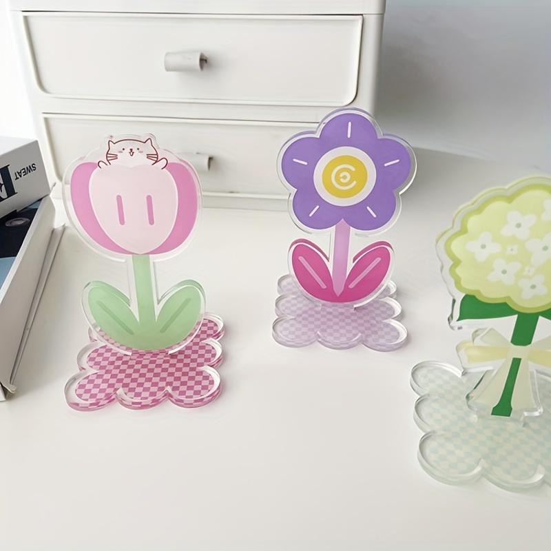 1pc Acrylic Note Holder, Desktop Photo Vertical Message Cute Display, Standing Photo Holder, Card Holder
