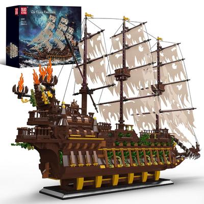 MOULD KING 13197 Пиратский корабль строительный блок MOC Летающий Дактман пиратский корабль модель сборки корабля игрушки дети рождественские подарки