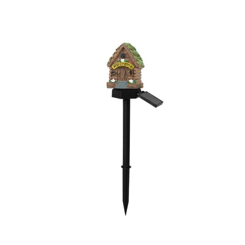 Multi Craft LED Solar Lawn Light Resin Cottage Miniature Fairy House LED Garden Light Fairy Mushroom House Waterproof Design