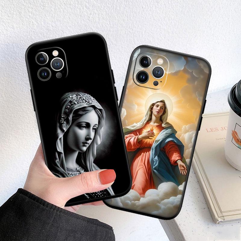 BF115 Virgen Maria Phone Case for Samsung Galaxy M06 M15 M16 M35 M55 M56 A36 A42 A50 A50S A51 A52 A32 A33 A05 A05S A06 A16 A20