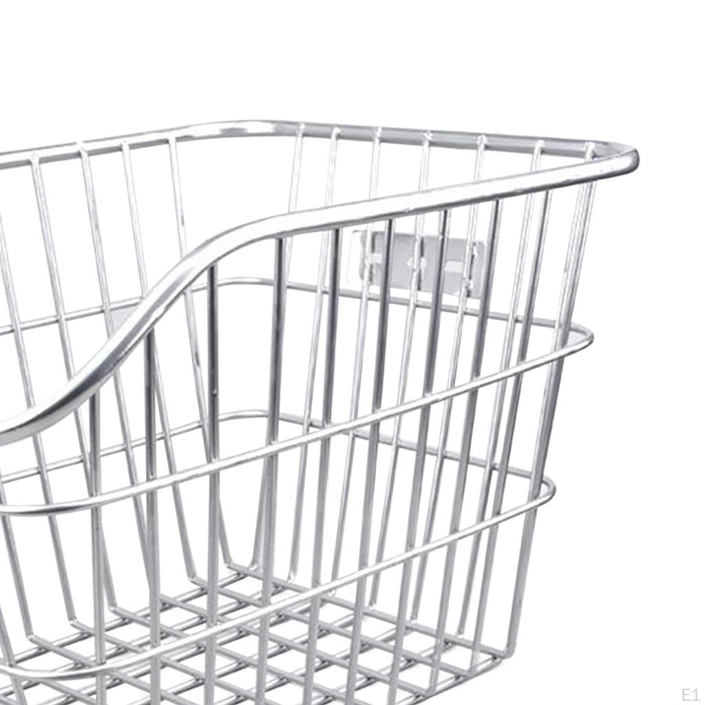 Задняя корзина для велосипеда, багажник для велосипеда с ремнем, легкая, портативная, из железной проволоки, для велоспорта