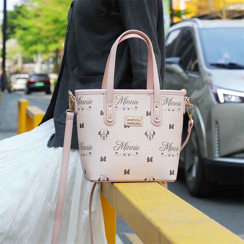 New Disney Minnie Series Synthetic Leather Shoulder Bag, Crossbody Bag, Handbag Regular Women's Pink DHF22691-BA