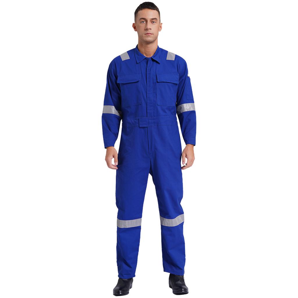 Mens Unisex Cotton Work Overalls One-piece Jumpsuit Dustproof Workshop Uniforms Dungarees Multi-pocket Coveralls Work Wear