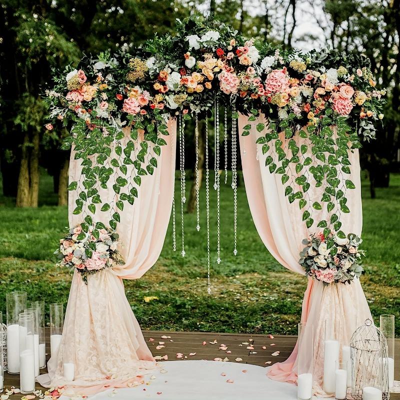 Искусственный ротанг 72 листа Искусственные зеленые листья редиса Труба Потолочное украшение Зеленое растение Плющ 12 штук